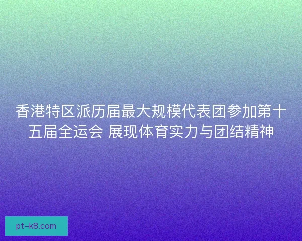 香港特区派历届最大规模代表团参加第十五届全运会 展现体育实力与团结精神 香港特区派历届最大规模代表团参加第十五届全运会 展现体育实力与团结精神