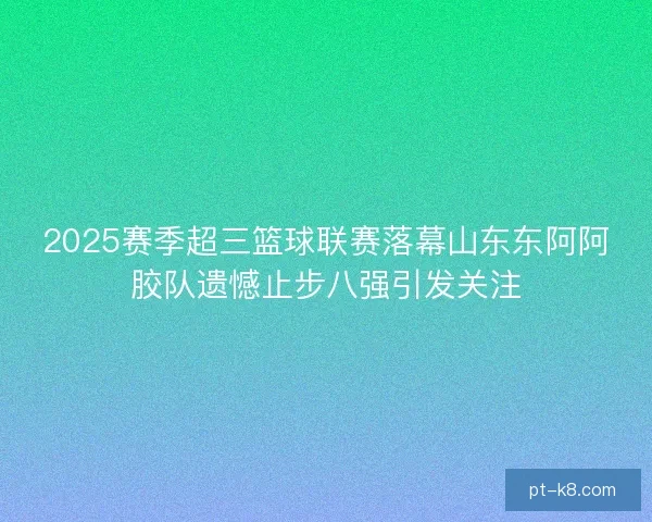 2025赛季超三篮球联赛落幕山东东阿阿胶队遗憾止步八强引发关注